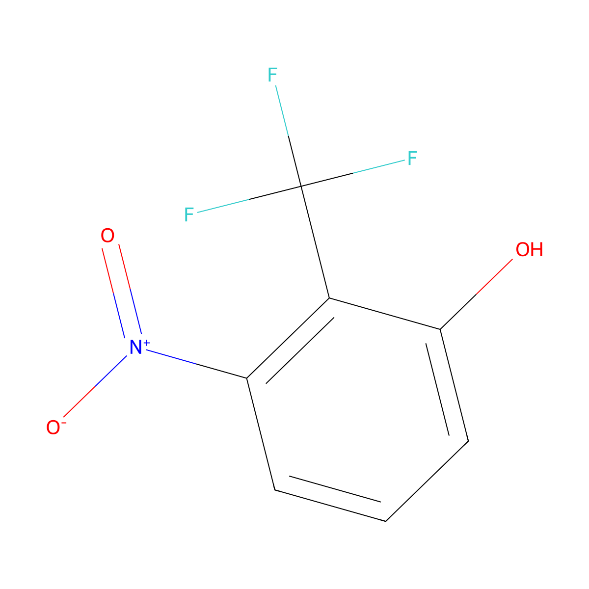 3-Nitro-2-(trifluoromethyl)phenol molecular structure, CAS 731002-53-2