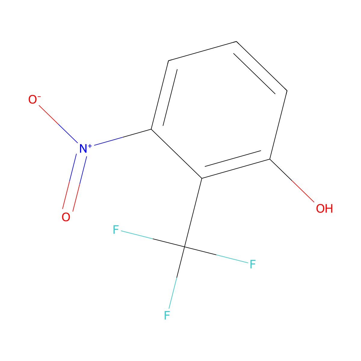 3-Nitro-2-(trifluoromethyl)phenol molecular structure, CAS 731002-53-2