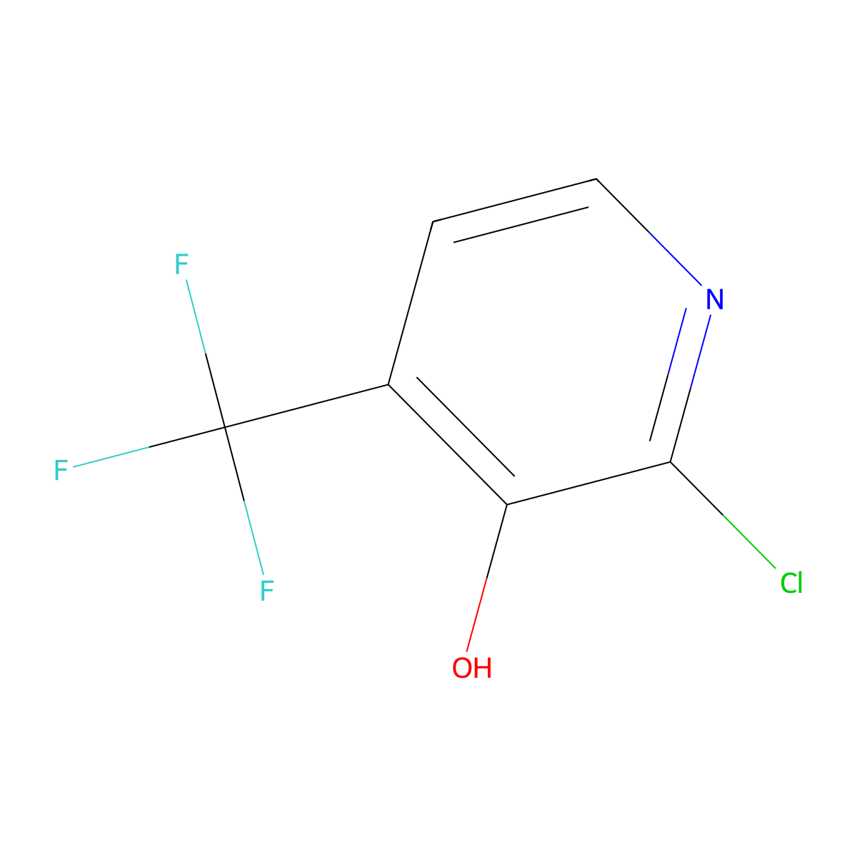 2-Chloro-4-(trifluoromethyl)pyridin-3-OL molecular structure, CAS 731002-59-8