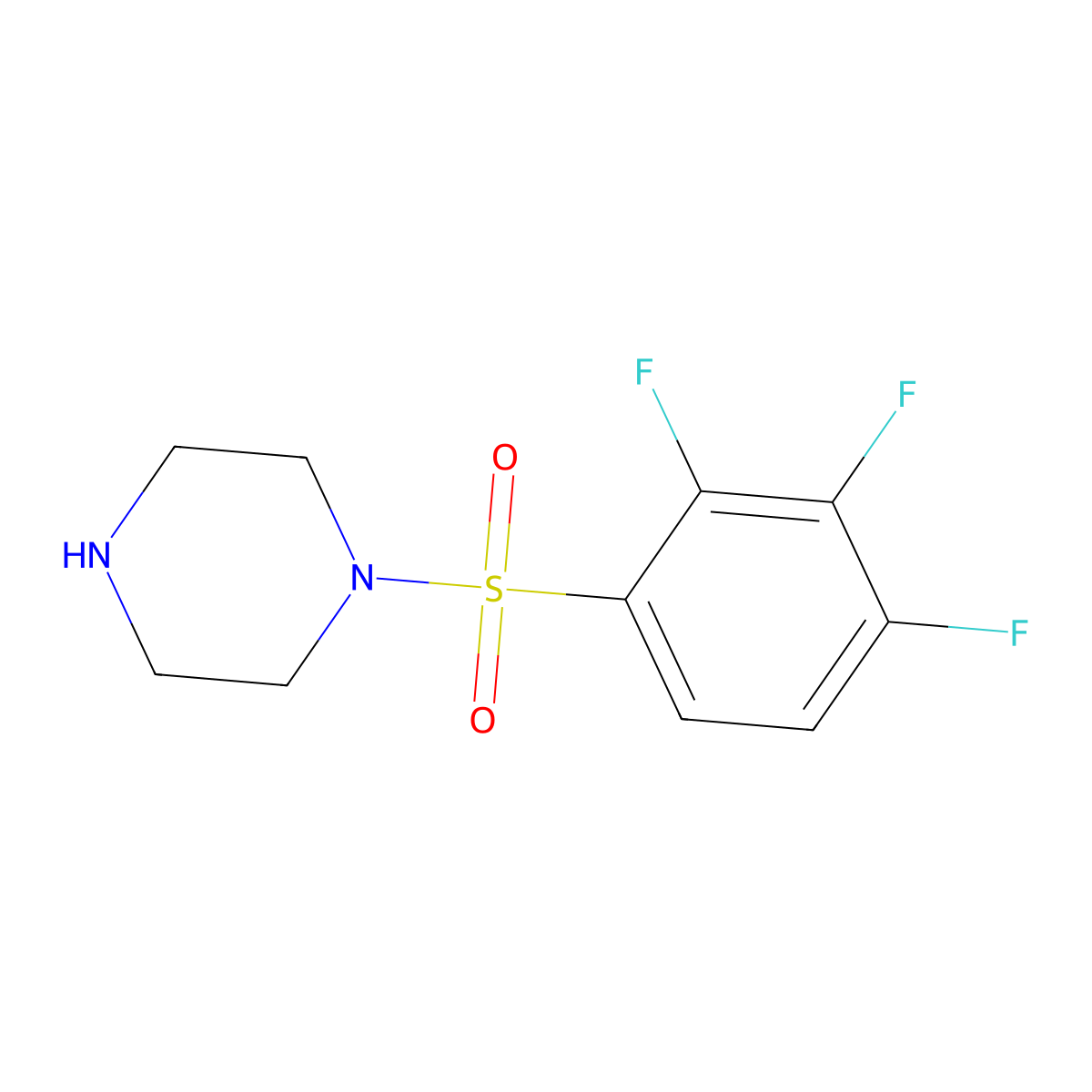 1-(2,3,4-Trifluorobenzenesulfonyl)piperazine molecular structure, CAS 731003-64-8
