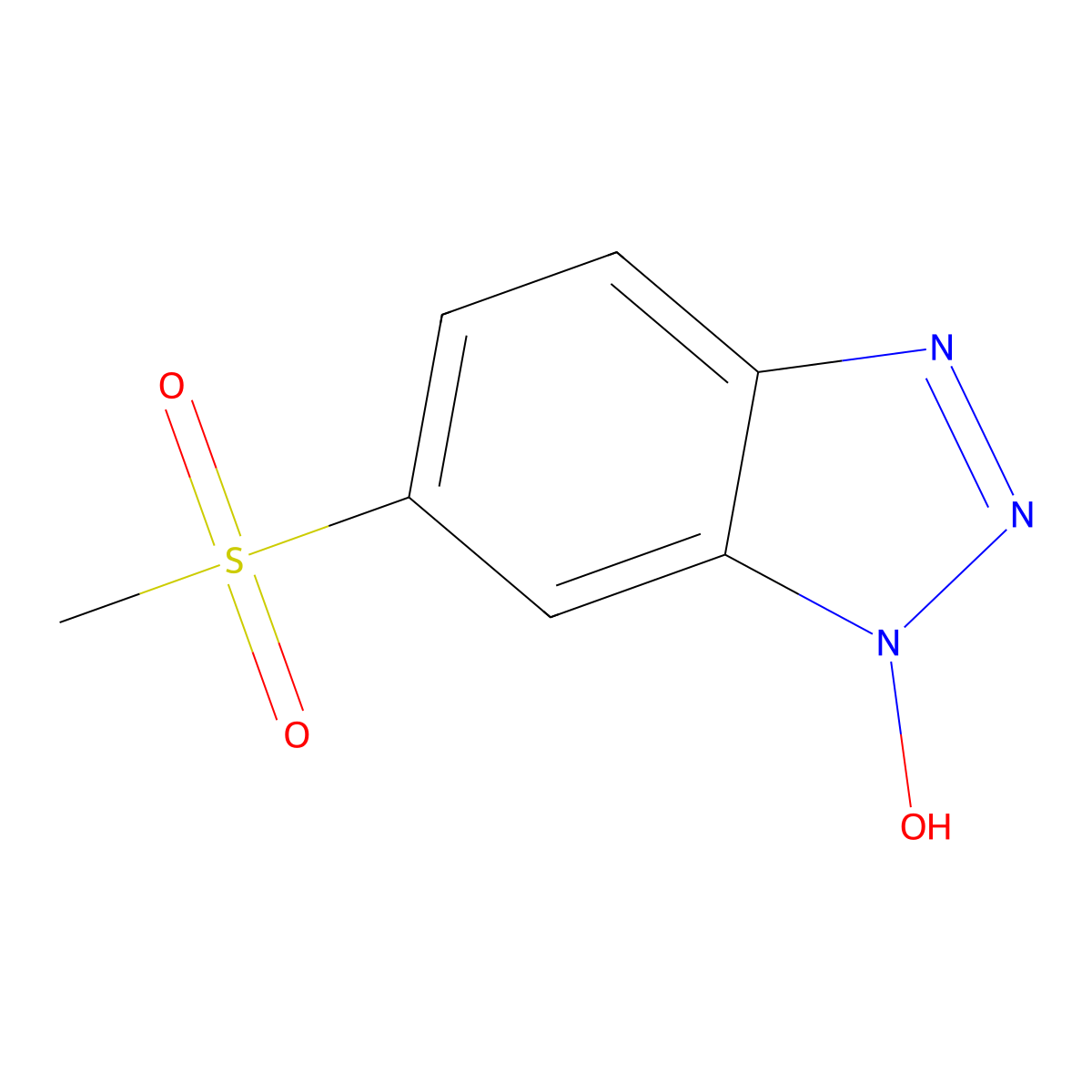 6-methanesulfonyl-1H-1,2,3-benzotriazol-1-ol molecular structure, CAS 731003-65-9