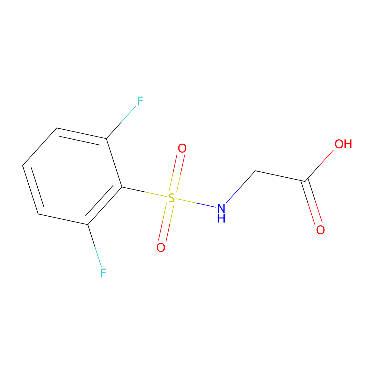 Glycine, N-[(2,6-difluorophenyl)sulfonyl]- molecular structure, CAS 731003-82-0