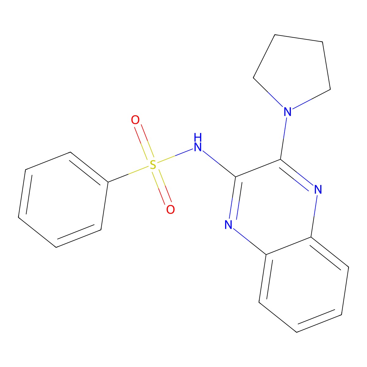 (Phenylsulfonyl)(3-pyrrolidinylquinoxalin-2-yl)amine molecular structure, CAS 731004-39-0