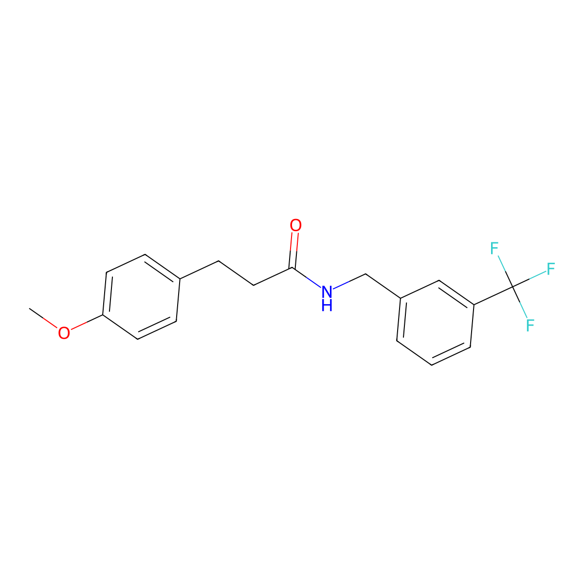 3-(4-methoxyphenyl)-N-[[3-(trifluoromethyl)phenyl]methyl]propanamide molecular structure, CAS 731008-04-1