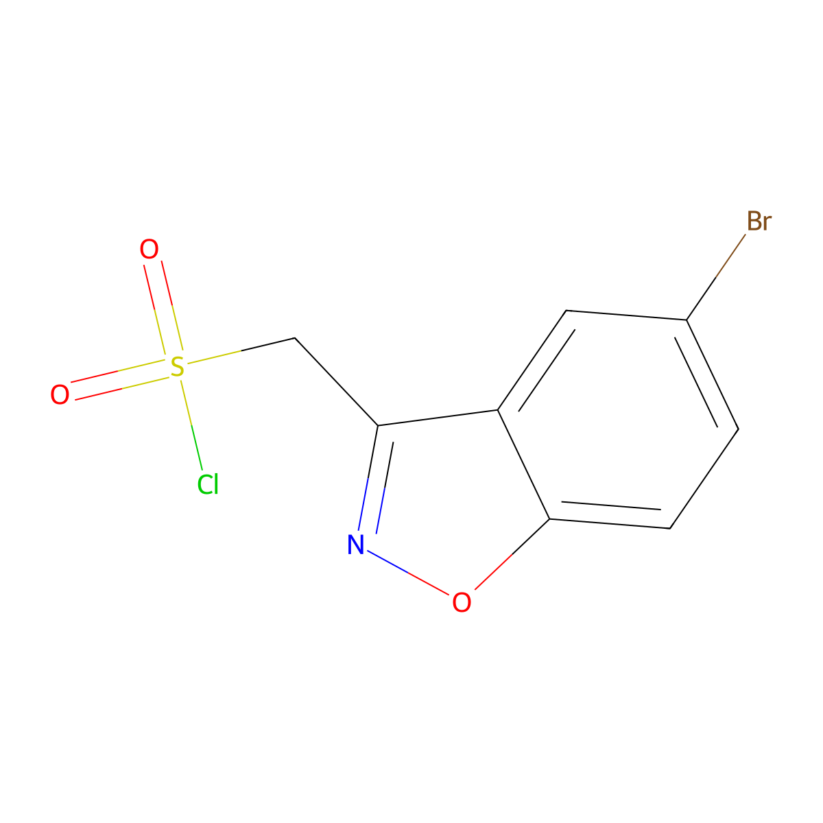 (5-Bromo-benzo[d]isoxazol-3-yl)-methanesulfonyl chloride molecular structure, CAS 73101-68-5