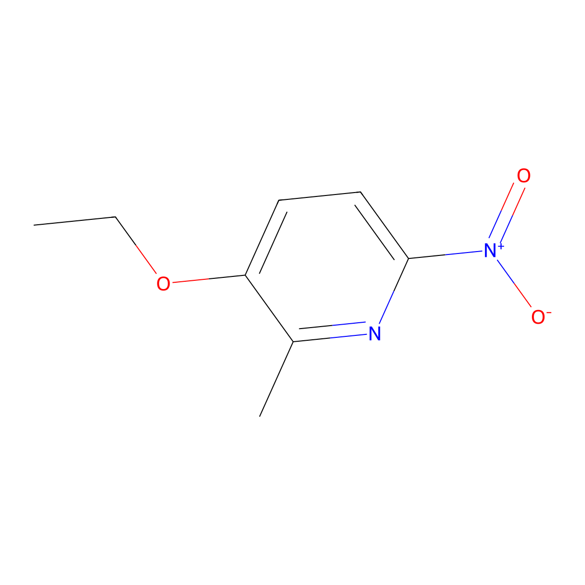 3-Ethoxy-2-methyl-6-nitropyridine molecular structure, CAS 73101-78-7