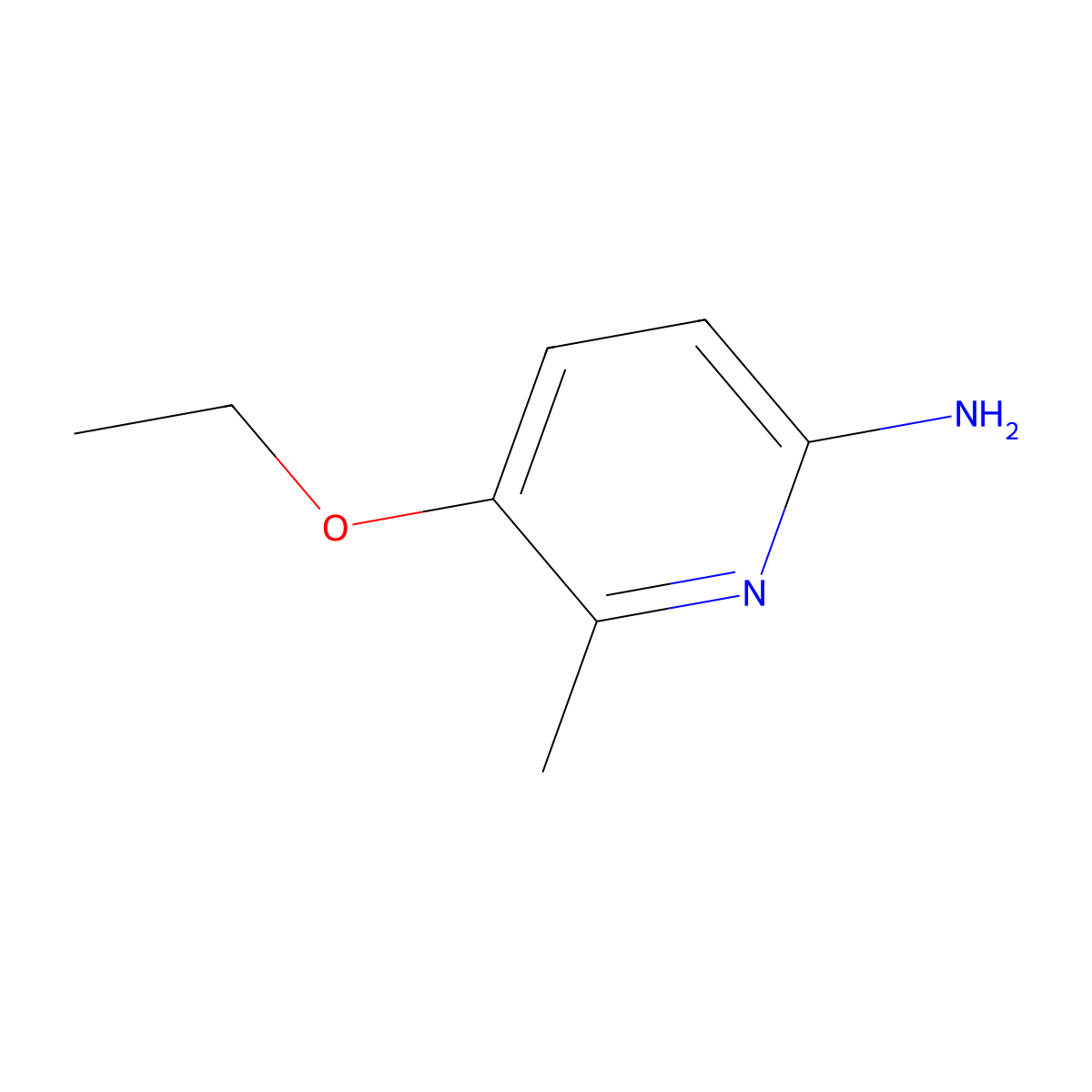 5-Ethoxy-6-methylpyridin-2-amine molecular structure, CAS 73101-79-8