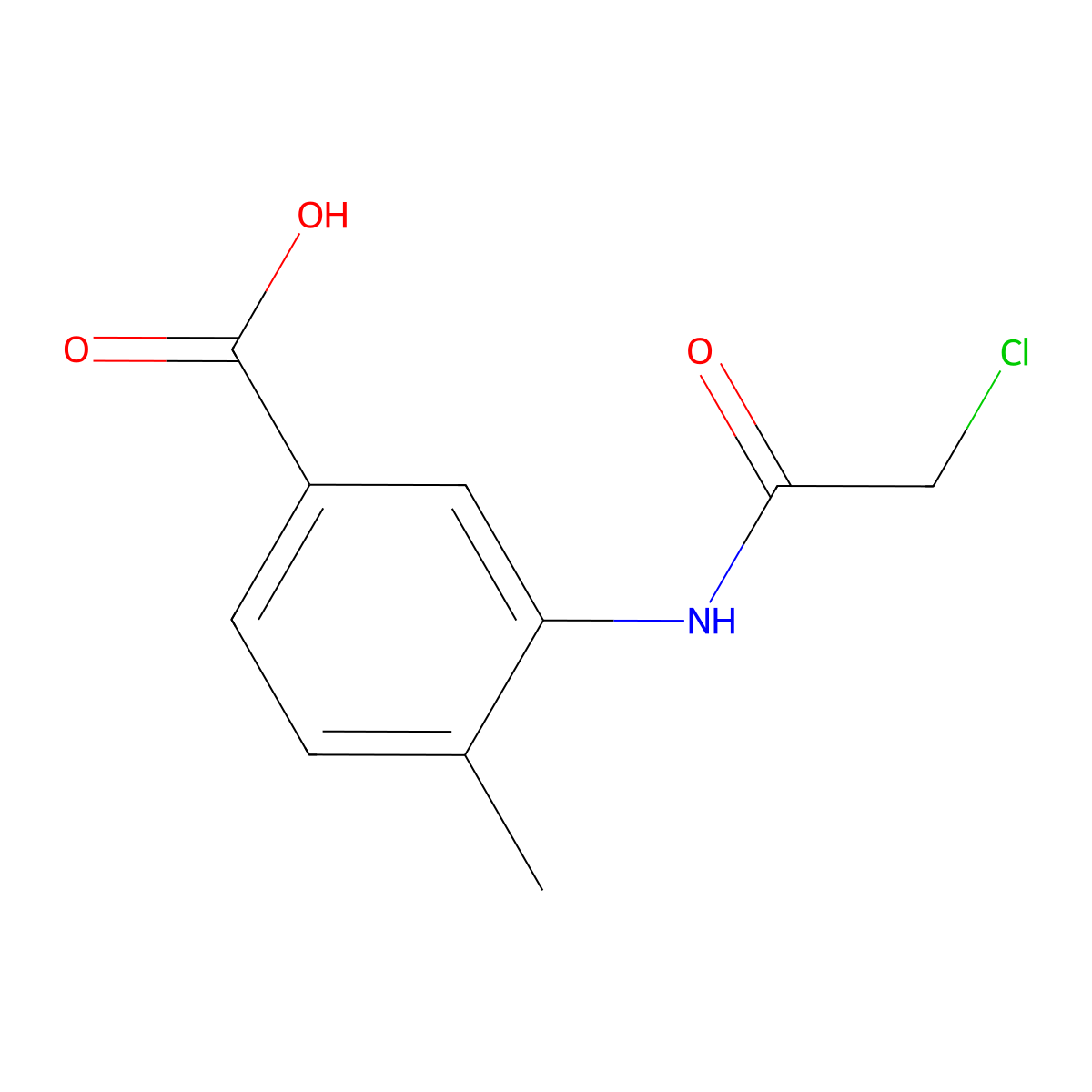 3-(2-Chloroacetamido)-4-methylbenzoic acid molecular structure, CAS 731011-85-1