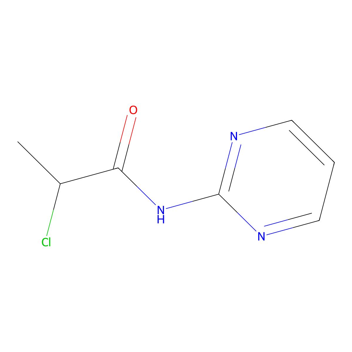 2-Chloro-N-(pyrimidin-2-yl)propanamide molecular structure, CAS 731011-86-2