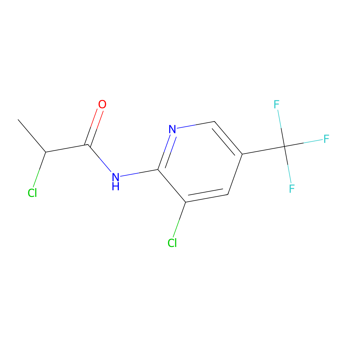 2-chloro-N-[3-chloro-5-(trifluoromethyl)pyridin-2-yl]propanamide molecular structure, CAS 731011-87-3