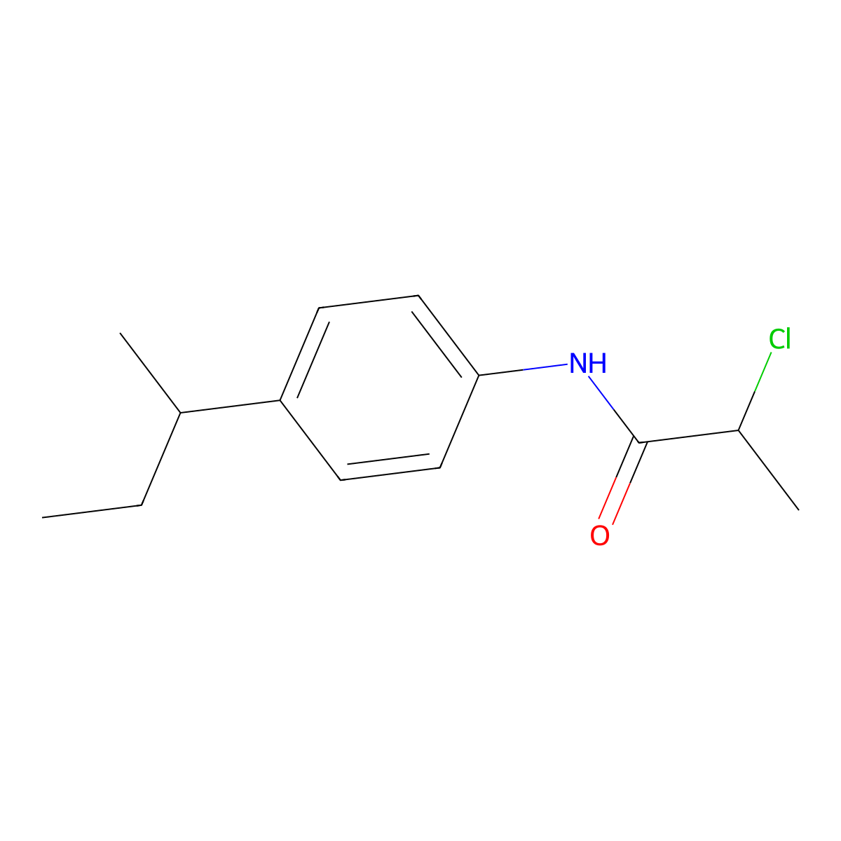 N-(4-sec-butylphenyl)-2-chloropropanamide molecular structure, CAS 731011-88-4