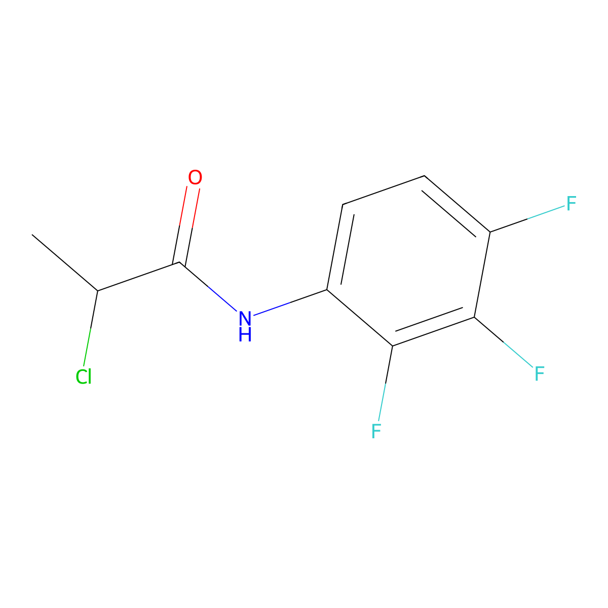 2-chloro-N-(2,3,4-trifluorophenyl)propanamide molecular structure, CAS 731011-90-8