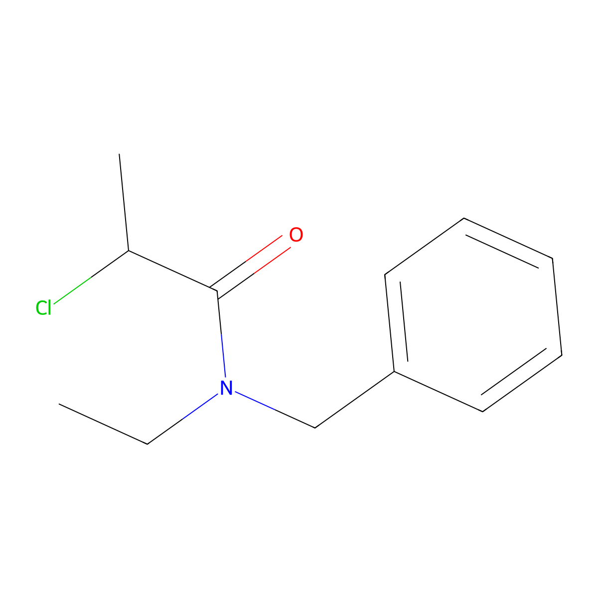 N-benzyl-2-chloro-N-ethylpropanamide molecular structure, CAS 731011-91-9