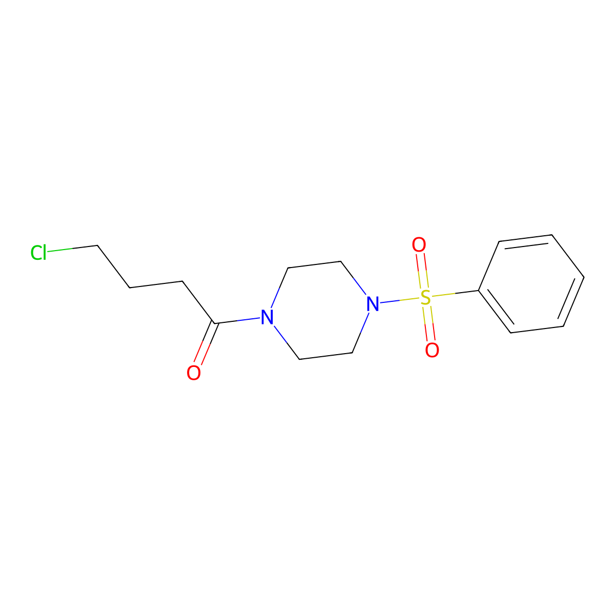 1-[4-(Benzenesulfonyl)piperazin-1-yl]-4-chlorobutan-1-one molecular structure, CAS 731011-96-4