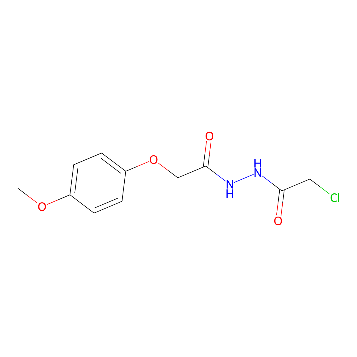 N'-(2-chloroacetyl)-2-(4-methoxyphenoxy)acetohydrazide molecular structure, CAS 731012-00-3