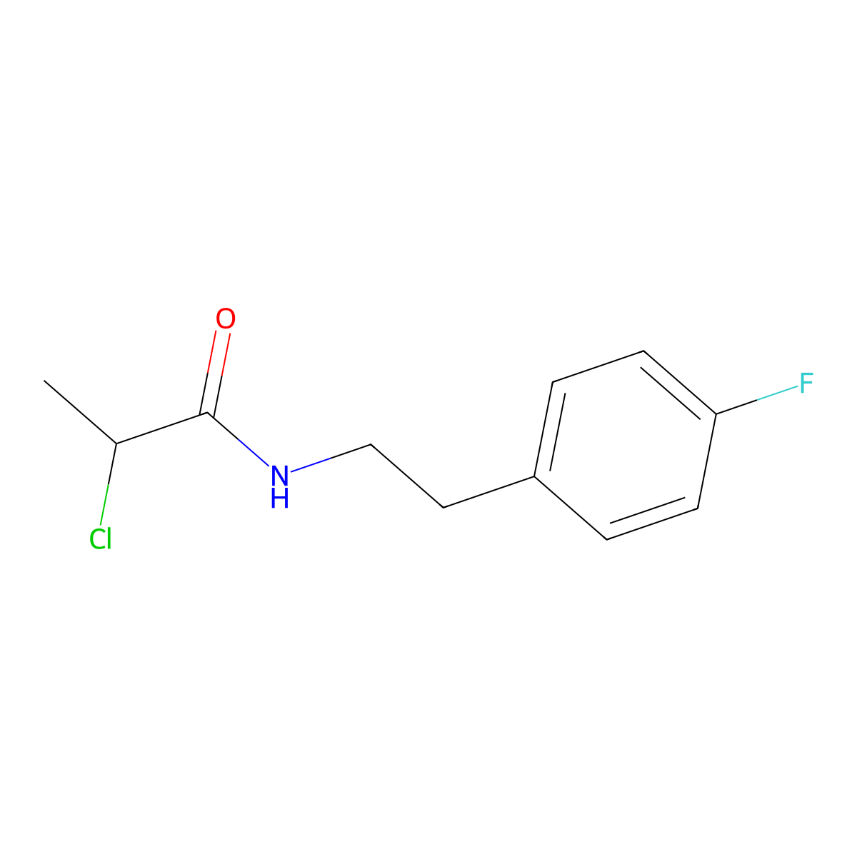 2-Chloro-N-[2-(4-fluorophenyl)ethyl]propanamide molecular structure, CAS 731012-02-5