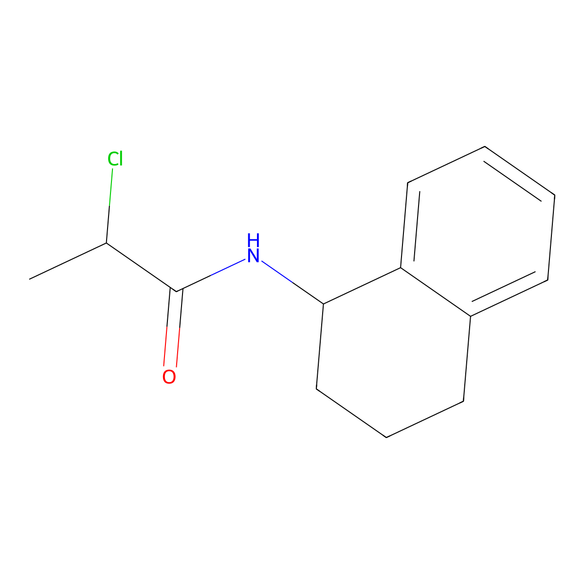 2-chloro-N-(1,2,3,4-tetrahydronaphthalen-1-yl)propanamide molecular structure, CAS 731012-05-8