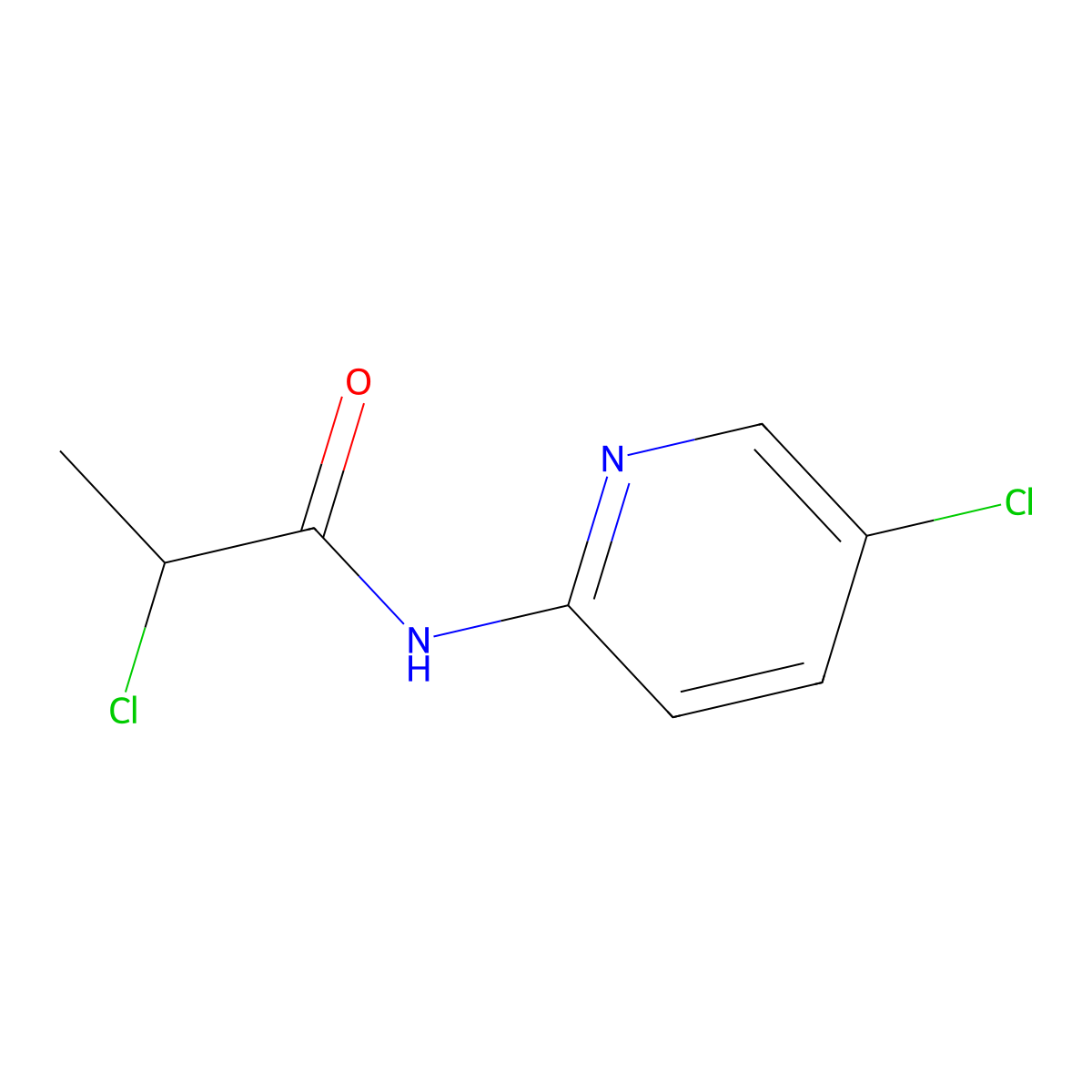 2-chloro-N-(5-chloropyridin-2-yl)propanamide molecular structure, CAS 731012-08-1