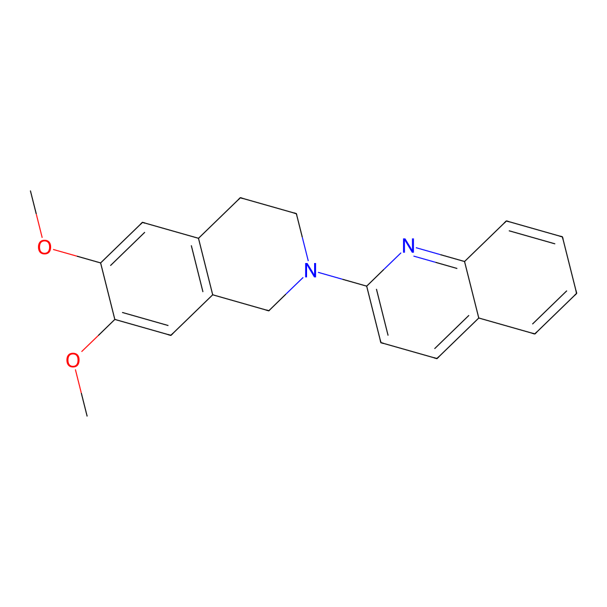 2-(6,7-dimethoxy-3,4-dihydro-1H-isoquinolin-2-yl)quinoline molecular structure, CAS 731012-34-3