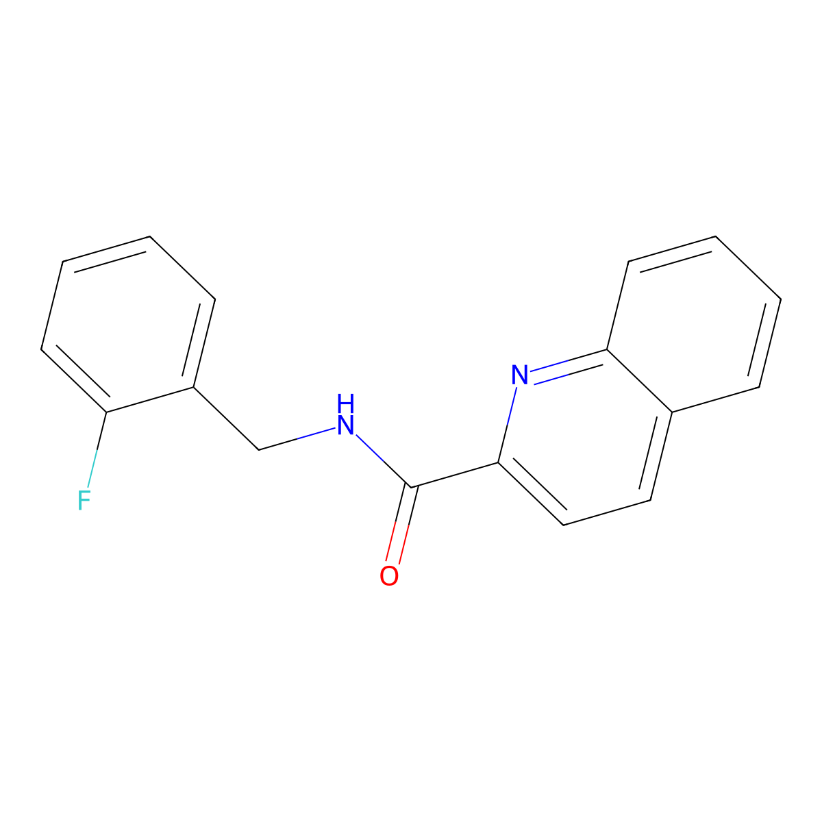 N-[(2-fluorophenyl)methyl]quinoline-2-carboxamide molecular structure, CAS 731012-39-8