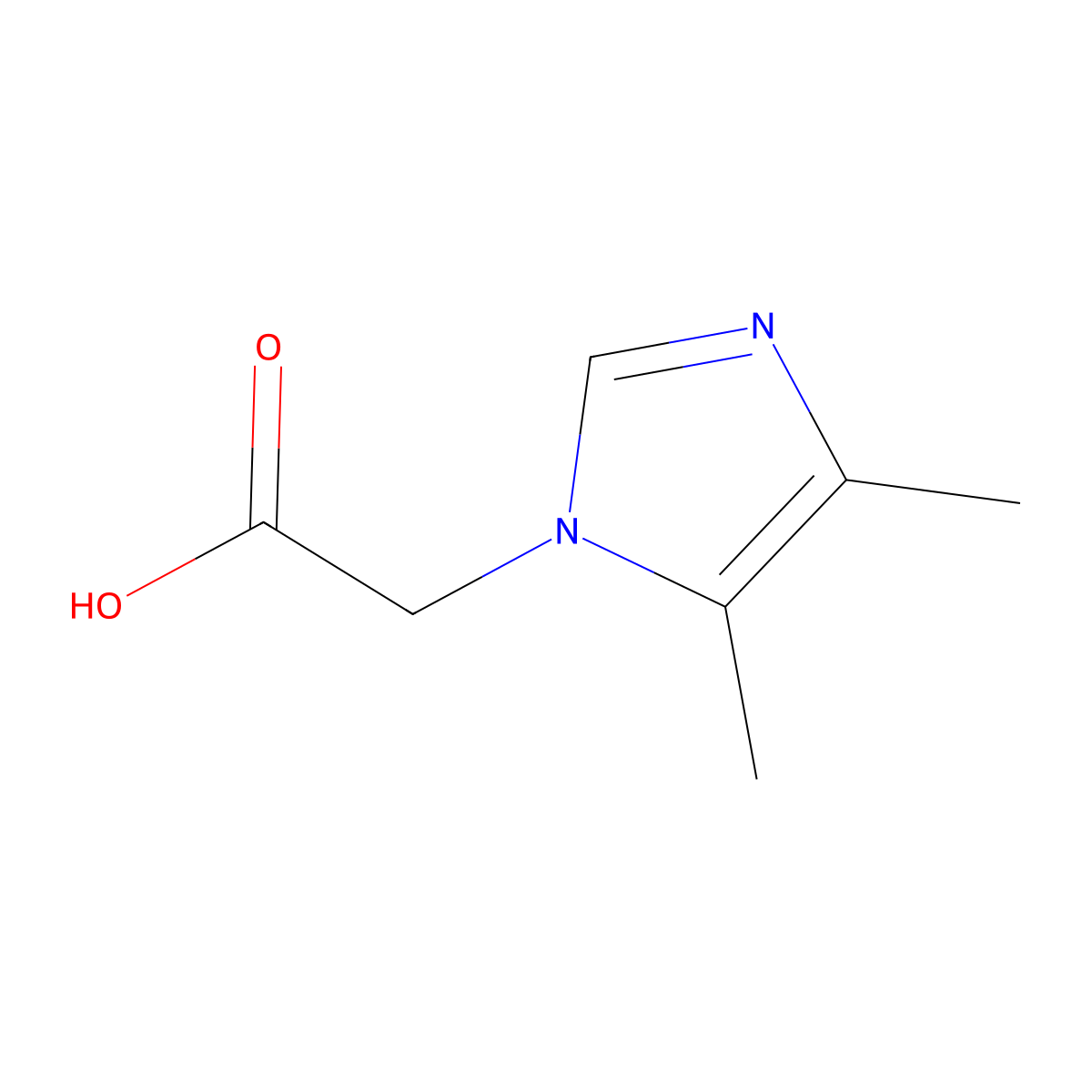 2-(4,5-Dimethyl-1H-imidazol-1-yl)acetic acid molecular structure, CAS 731016-38-9