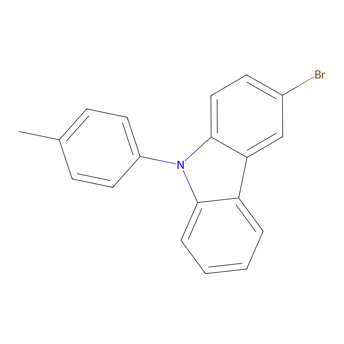 3-Bromo-9-(p-tolyl)-9H-carbazole molecular structure, CAS 731016-44-7