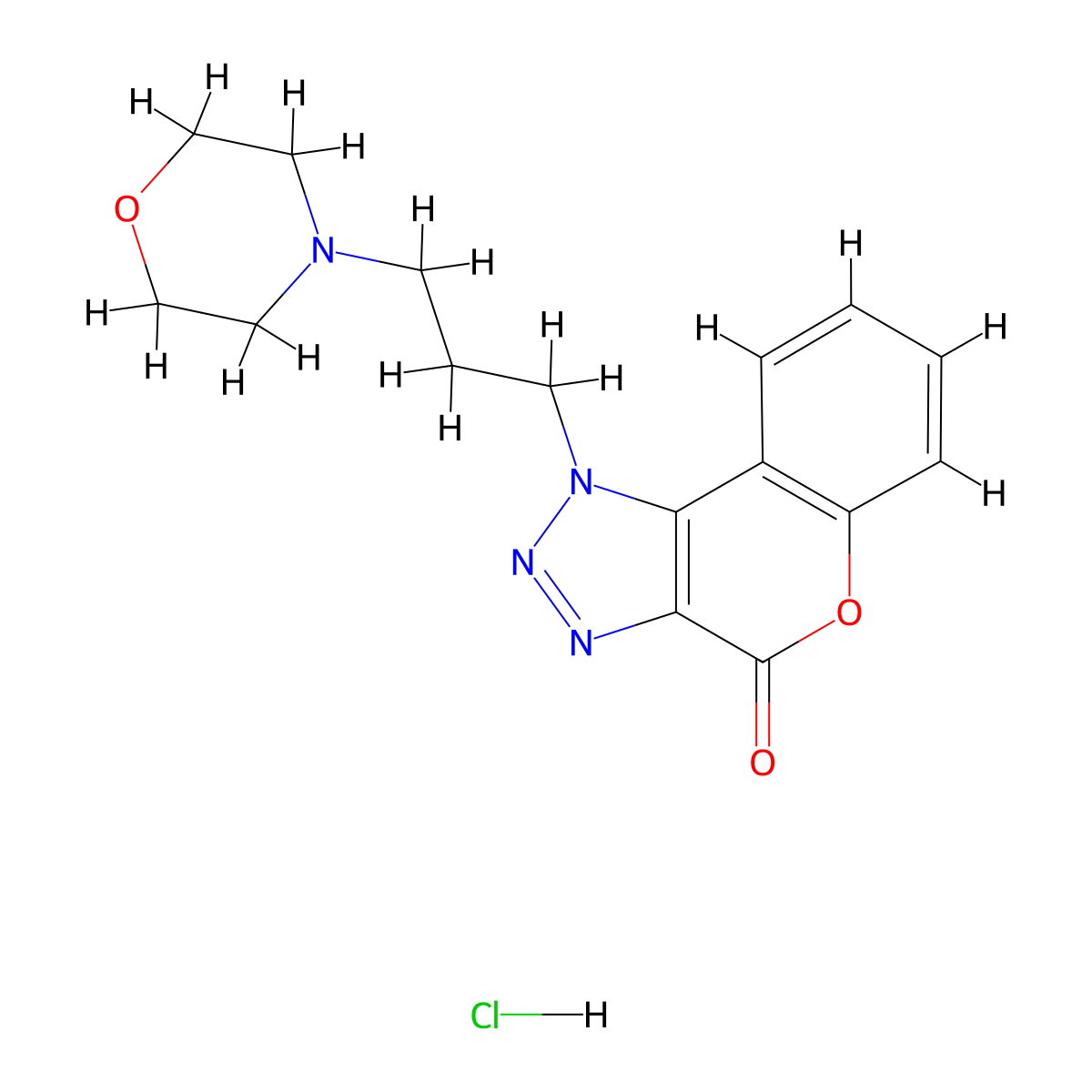 1-[3-(4-morpholinyl)propyl]chromeno[3,4-d][1,2,3]triazol-4(1H)-one hydrochloride molecular structure, CAS 731017-44-0