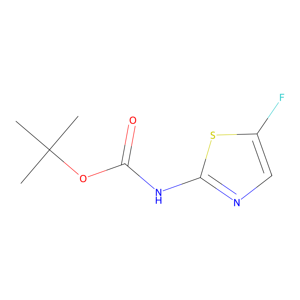 tert-Butyl (5-fluoro-1,3-thiazol-2-yl)carbamate molecular structure, CAS 731018-54-5
