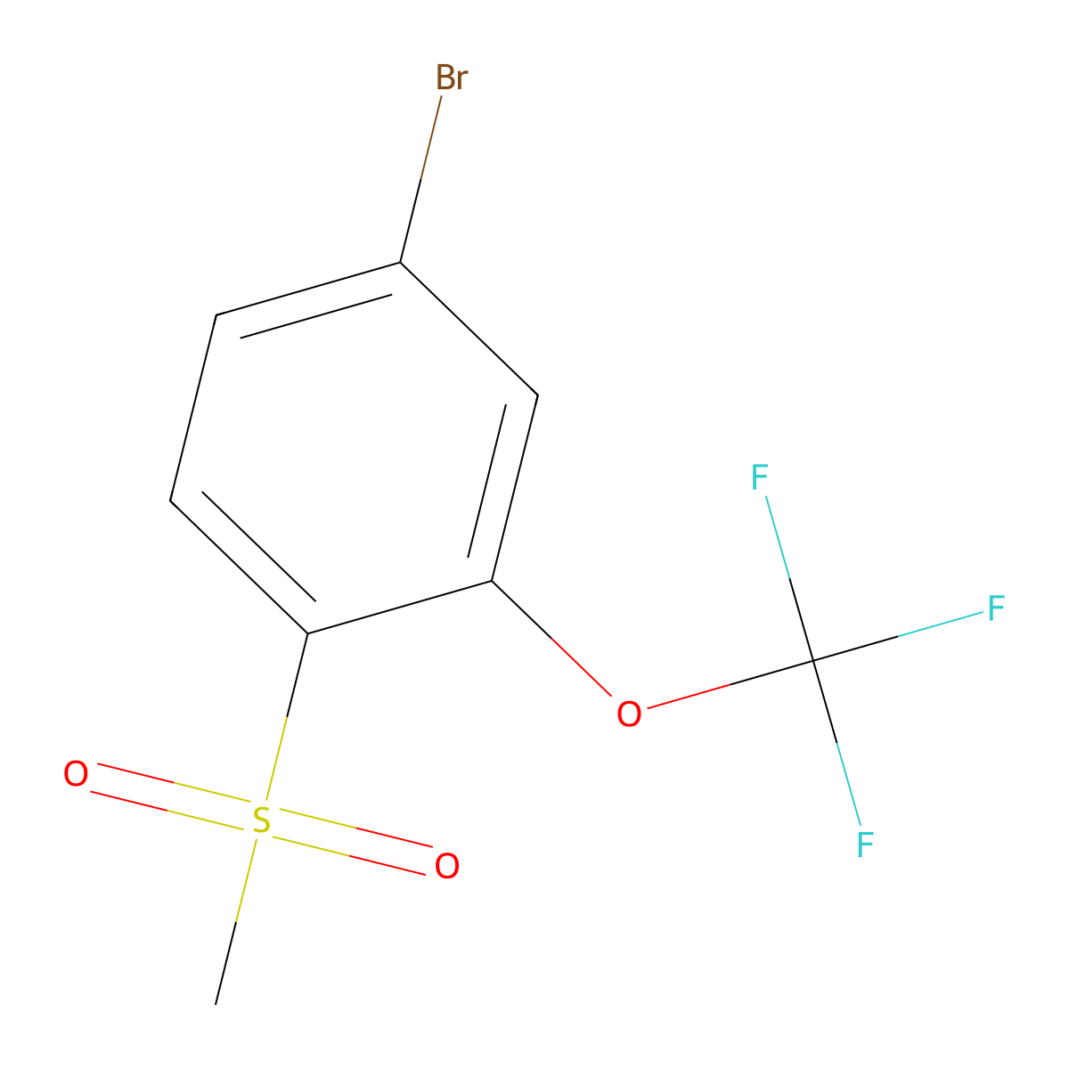 4-Bromo-1-methanesulfonyl-2-(trifluoromethoxy)benzene molecular structure, CAS 731018-69-2