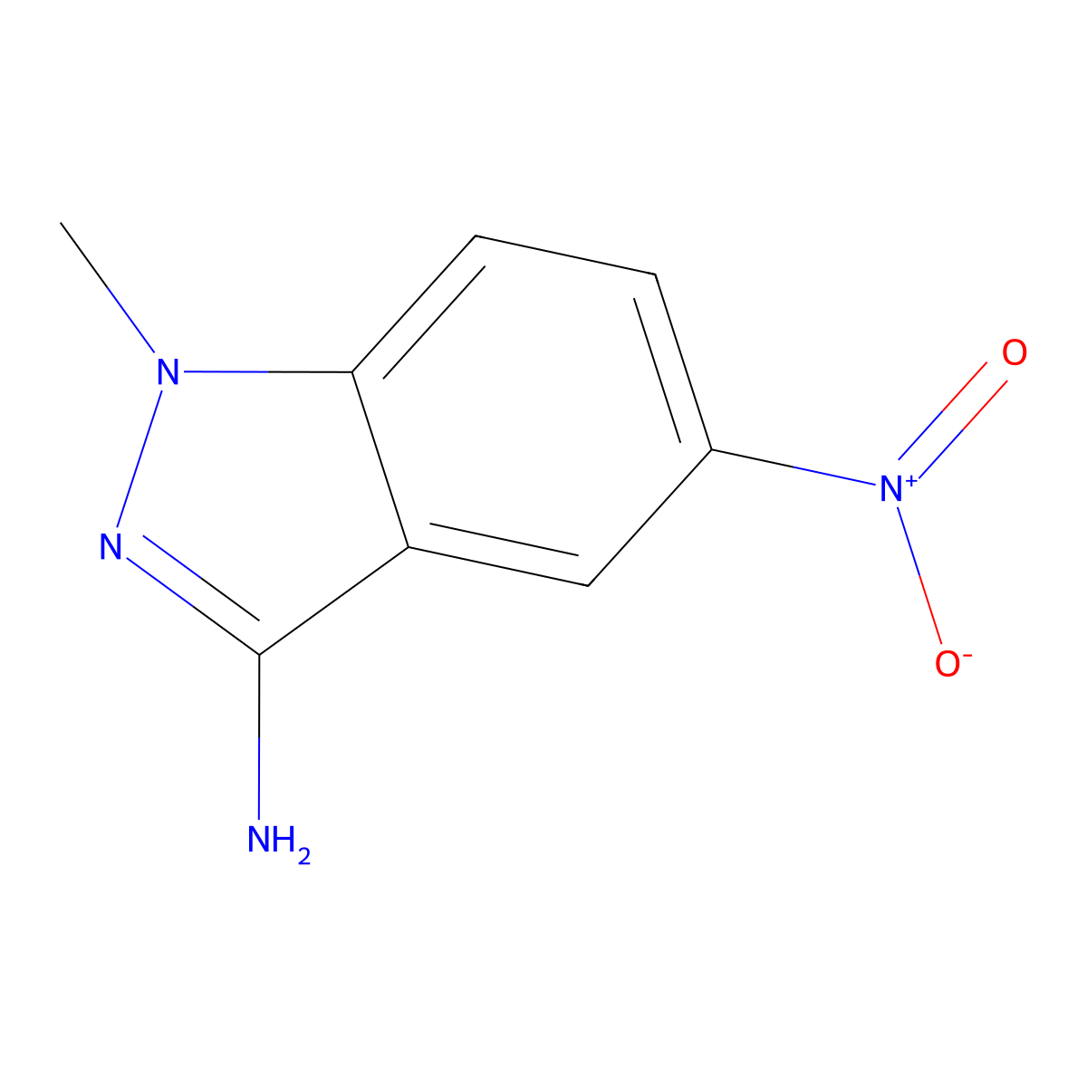 1-Methyl-5-nitro-1H-indazol-3-amine molecular structure, CAS 73105-48-3