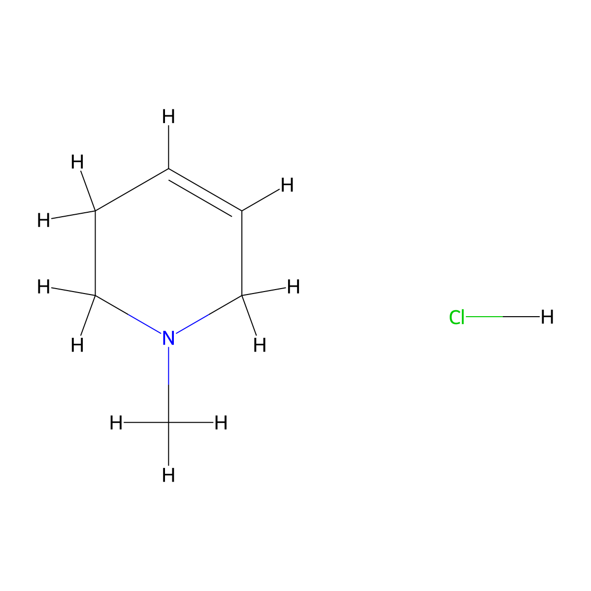 1-Methyl-1,2,3,6-tetrahydropyridine hydrochloride molecular structure, CAS 73107-26-3