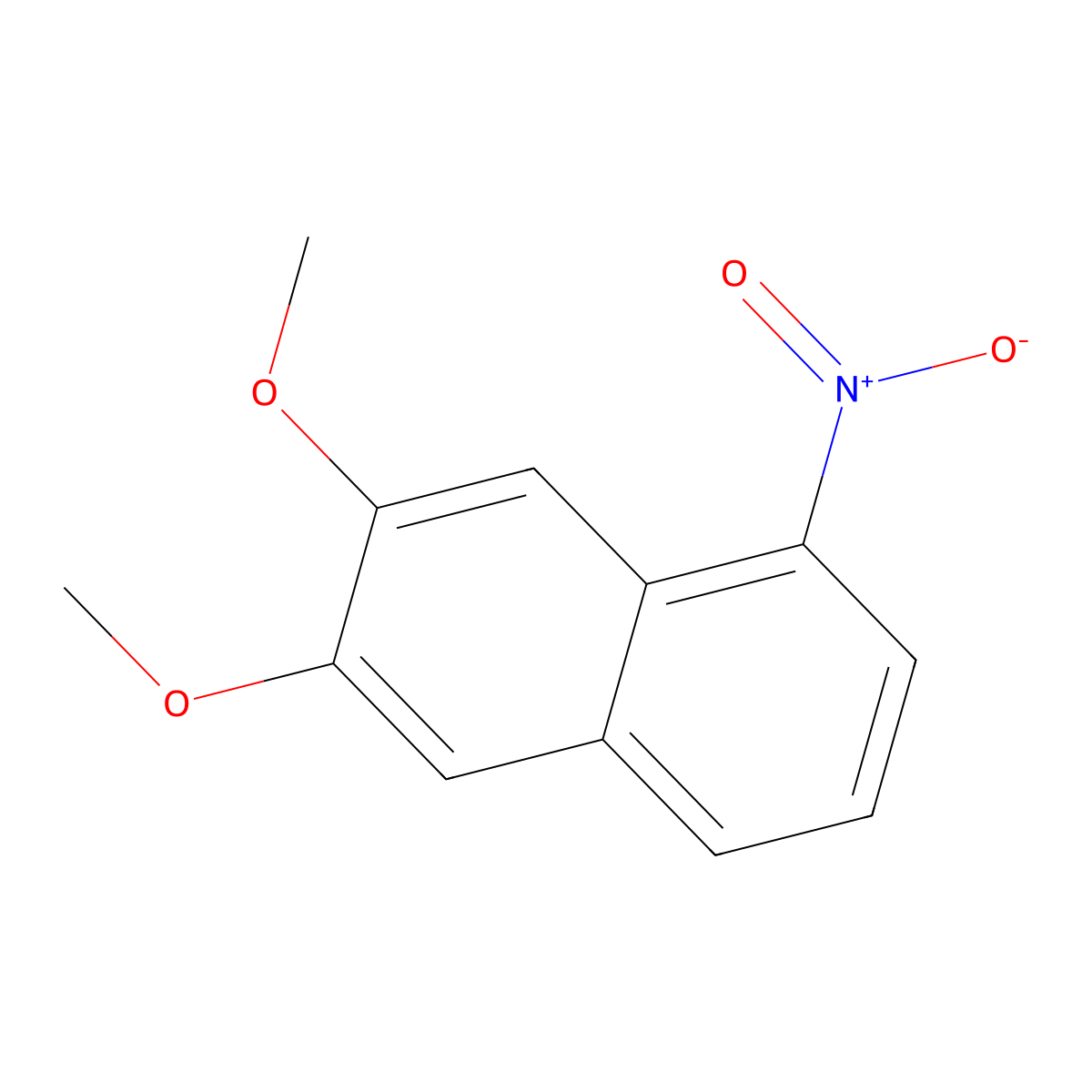 6,7-Dimethoxy-1-nitro-naphthalene molecular structure, CAS 7311-22-0