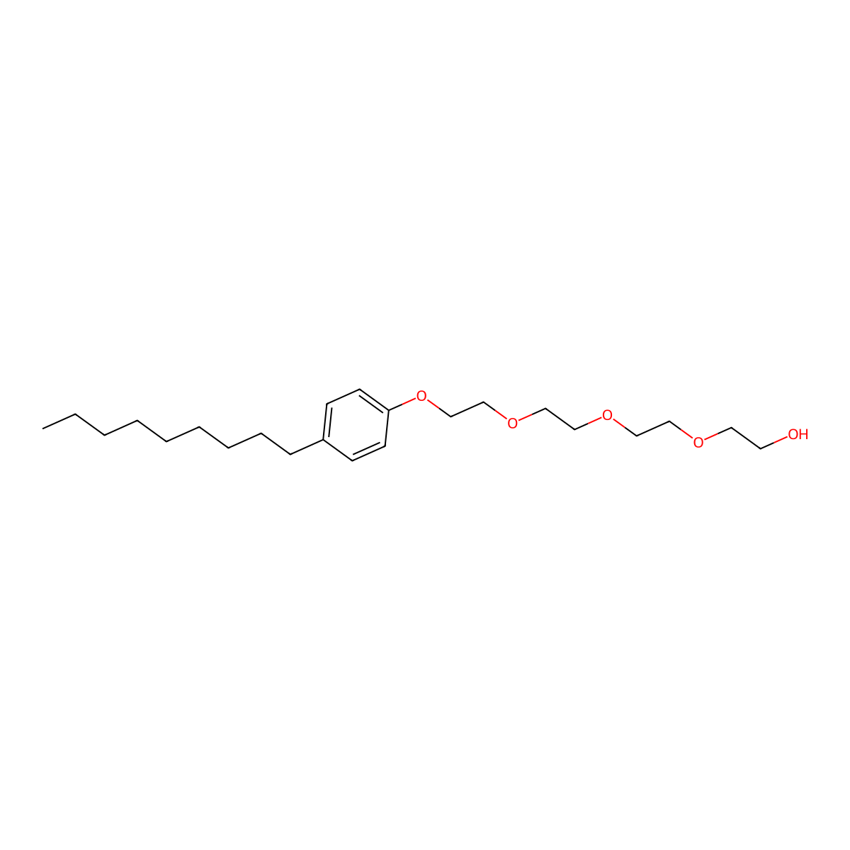 Ethanol, 2-[2-[2-[2-(4-nonylphenoxy)ethoxy]ethoxy]ethoxy]- molecular structure, CAS 7311-27-5