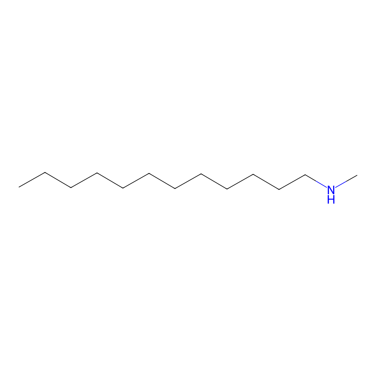 N-Methyl-1-dodecanamine molecular structure, CAS 7311-30-0