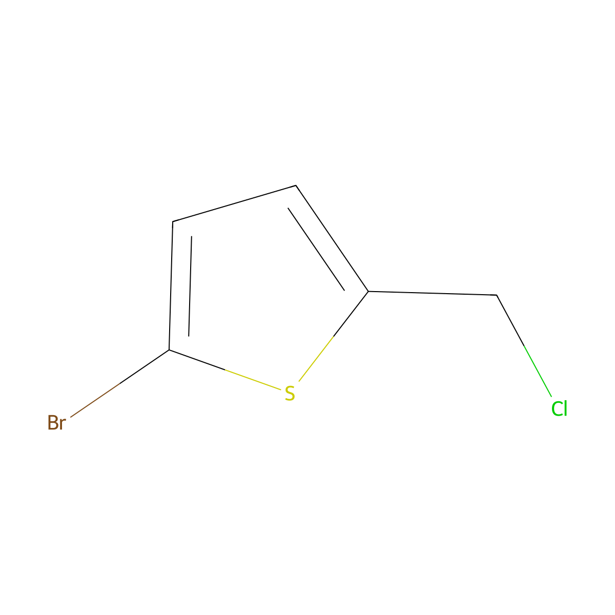 2-Bromo-5-(chloromethyl)thiophene molecular structure, CAS 7311-46-8