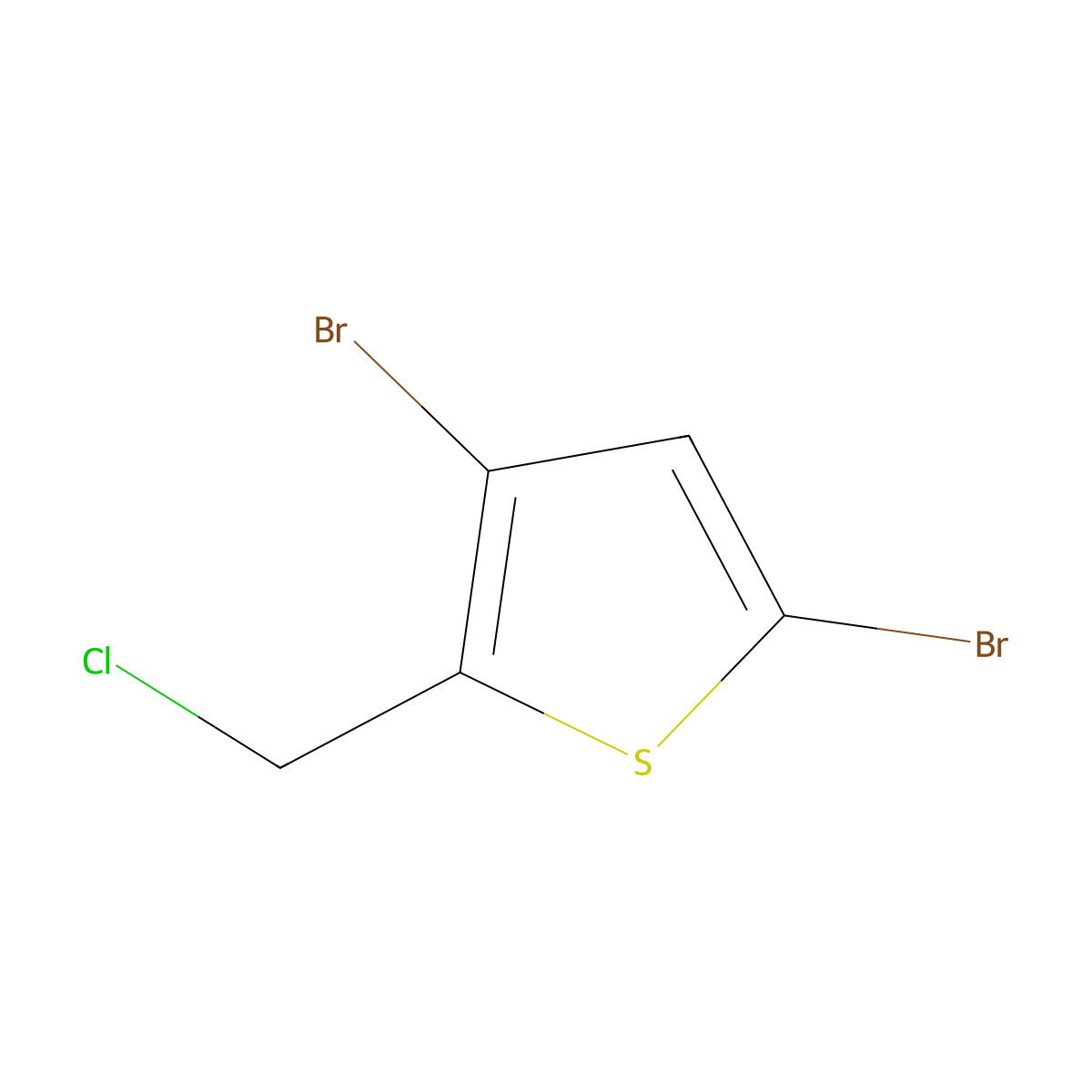 3,5-Dibromo-2-(chloromethyl)thiophene molecular structure, CAS 7311-52-6