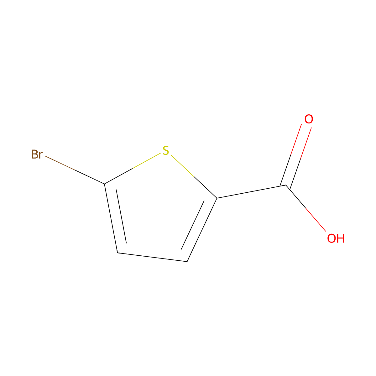 5-Bromothiophene-2-carboxylic acid molecular structure, CAS 7311-63-9