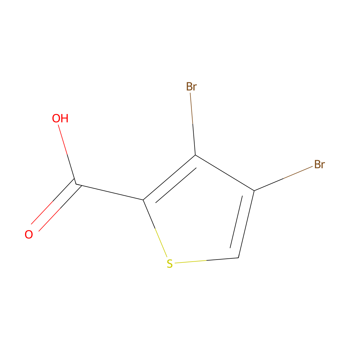 3,4-Dibromothiophene-2-carboxylic acid molecular structure, CAS 7311-66-2