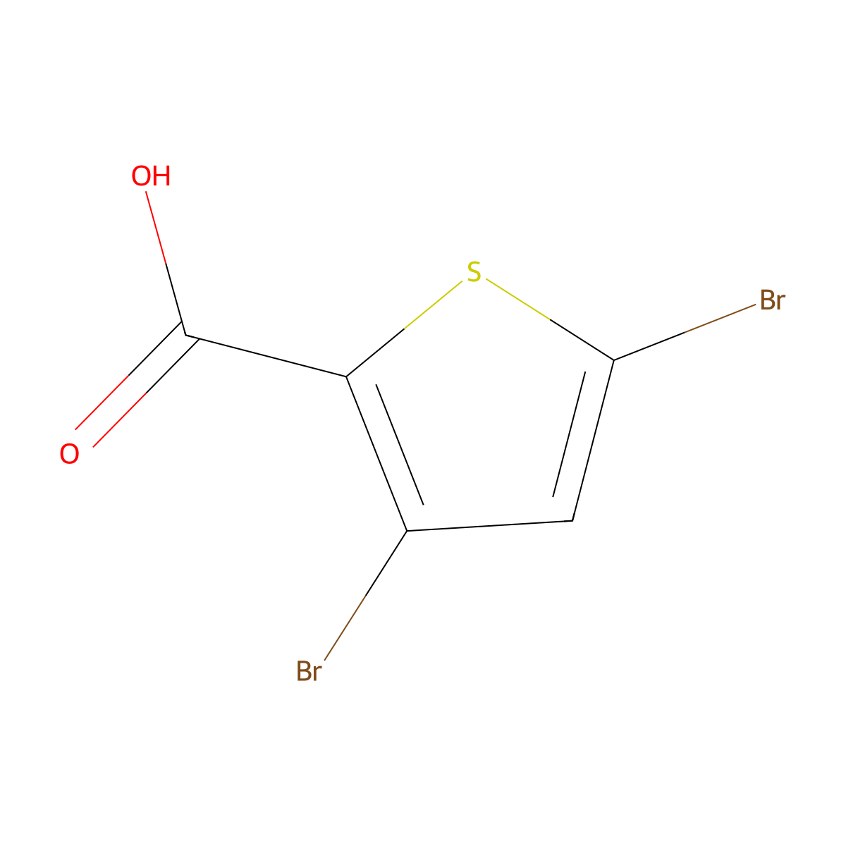 3,5-Dibromothiophene-2-carboxylic acid molecular structure, CAS 7311-68-4