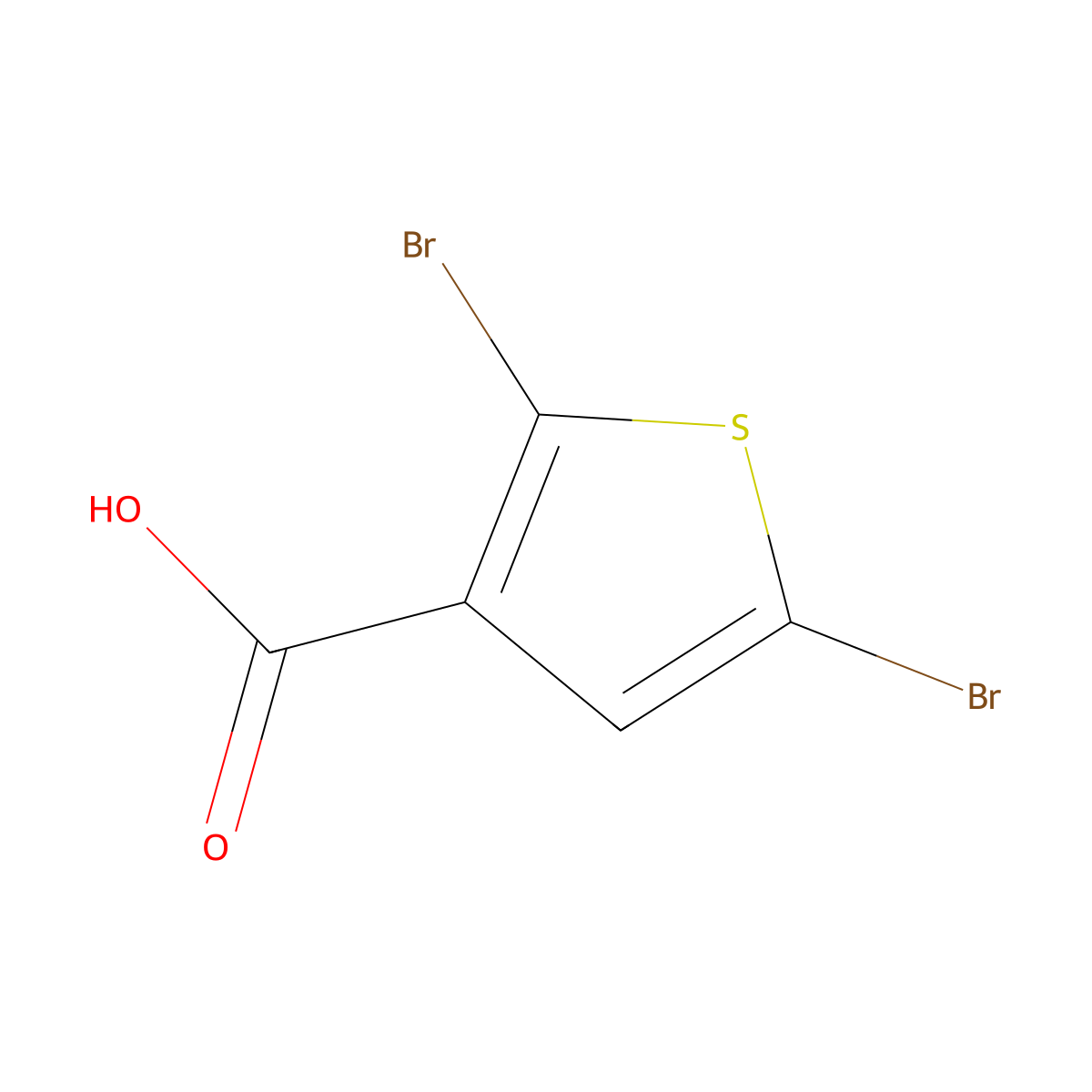 2,5-Dibromothiophene-3-carboxylic Acid molecular structure, CAS 7311-70-8