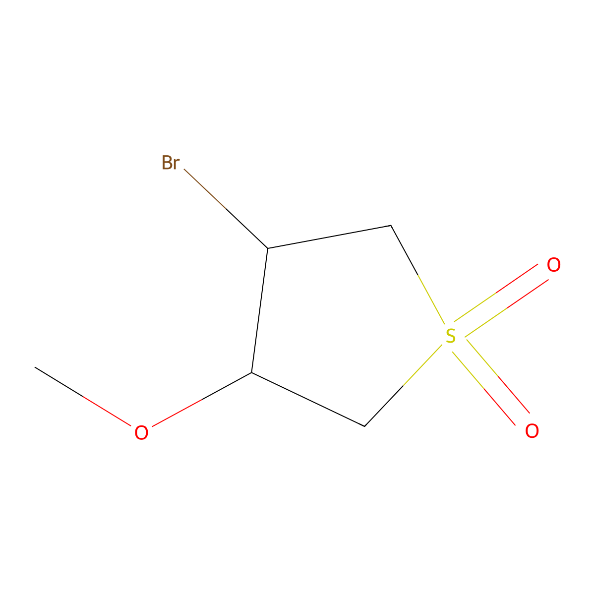 3-Bromo-4-methoxy-1lambda6-thiolane-1,1-dione molecular structure, CAS 7311-88-8