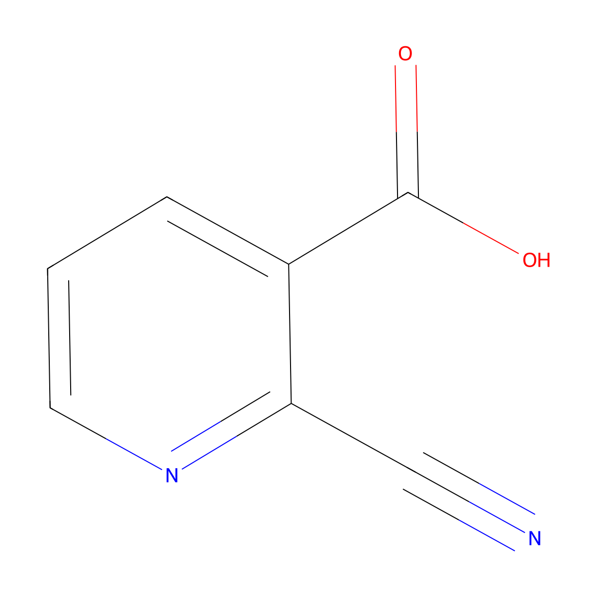 2-Cyanopyridine-3-carboxylic acid molecular structure, CAS 73112-09-1
