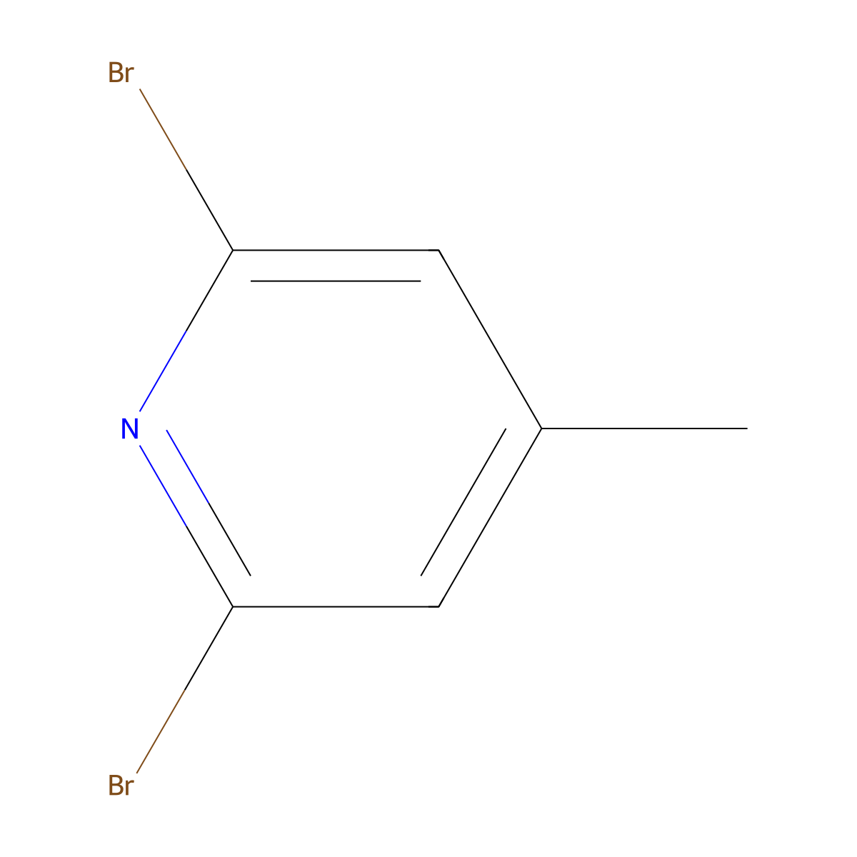 2,6-Dibromo-4-methylpyridine molecular structure, CAS 73112-16-0