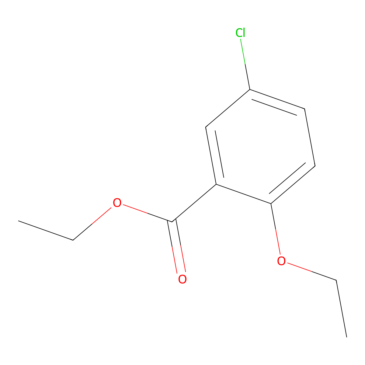 Ethyl 5-chloro-2-ethoxybenzoate molecular structure, CAS 73119-79-6