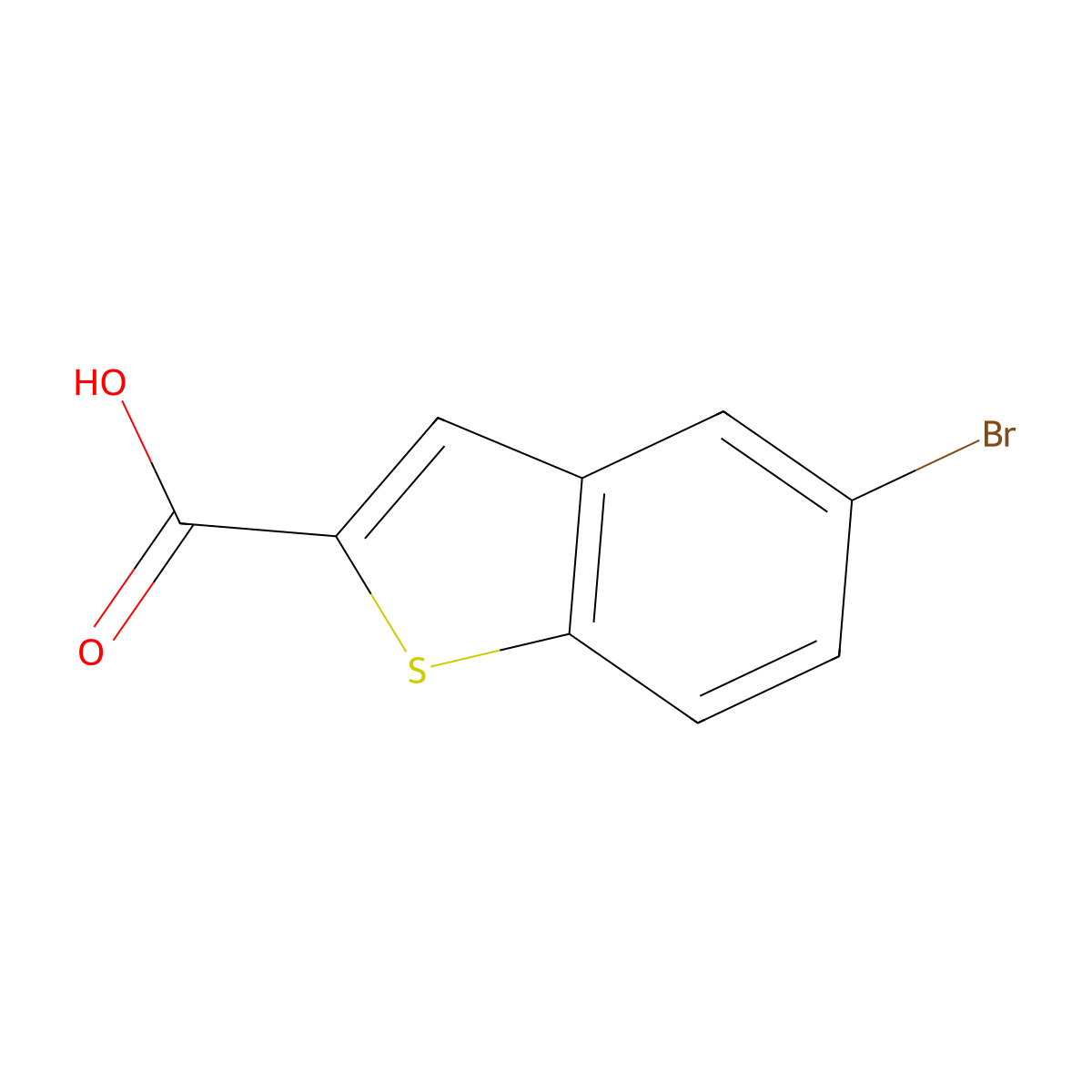 5-Bromo-benzo(b)thiophene-2-carboxylic acid molecular structure, CAS 7312-10-9