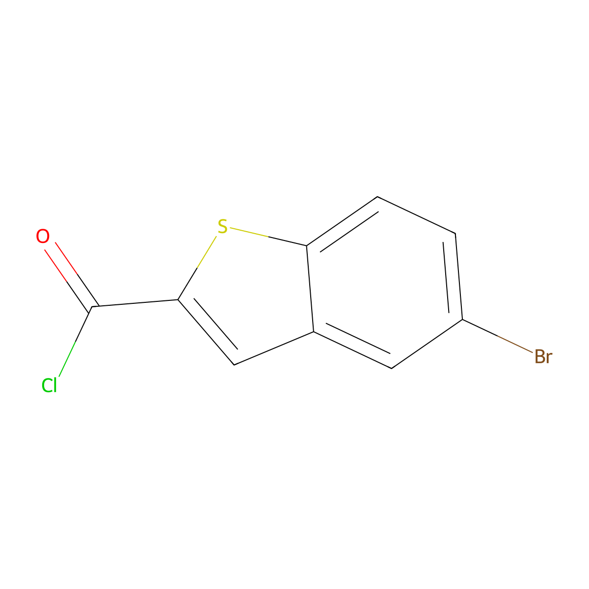 5-Bromo-1-benzothiophene-2-carbonyl chloride molecular structure, CAS 7312-14-3