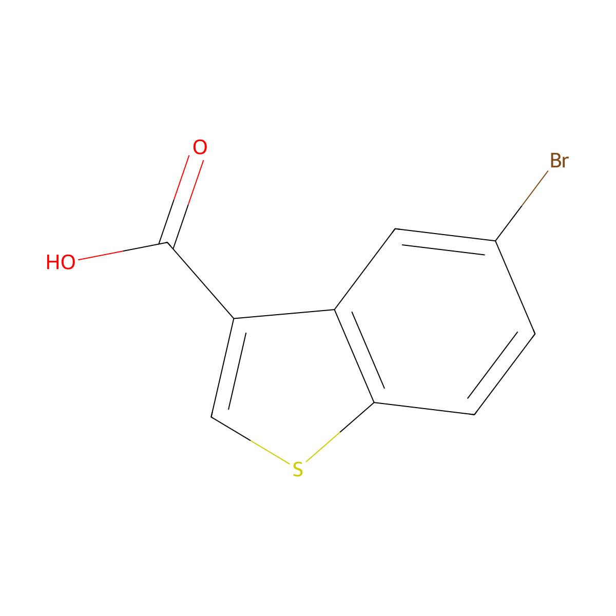 5-Bromo-1-benzothiophene-3-carboxylic acid molecular structure, CAS 7312-24-5