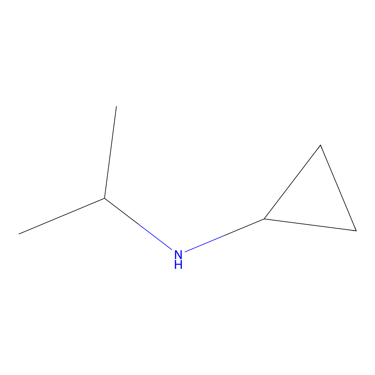 N-(propan-2-yl)cyclopropanamine molecular structure, CAS 73121-94-5
