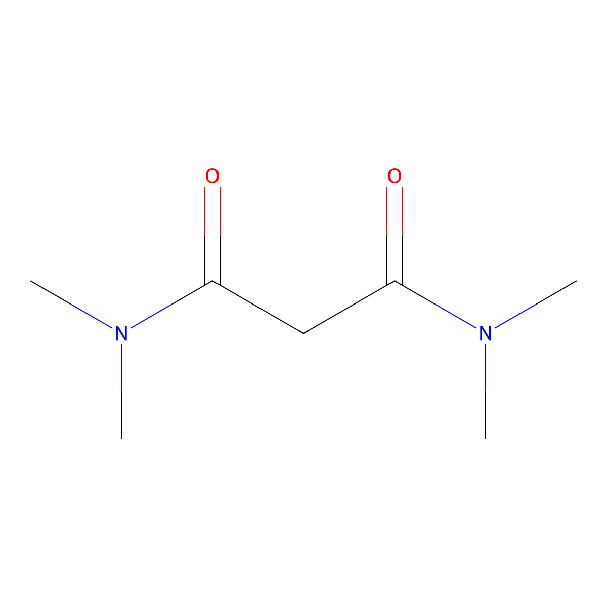 N,N,N',N'-Tetramethylmalonamide molecular structure, CAS 7313-22-6