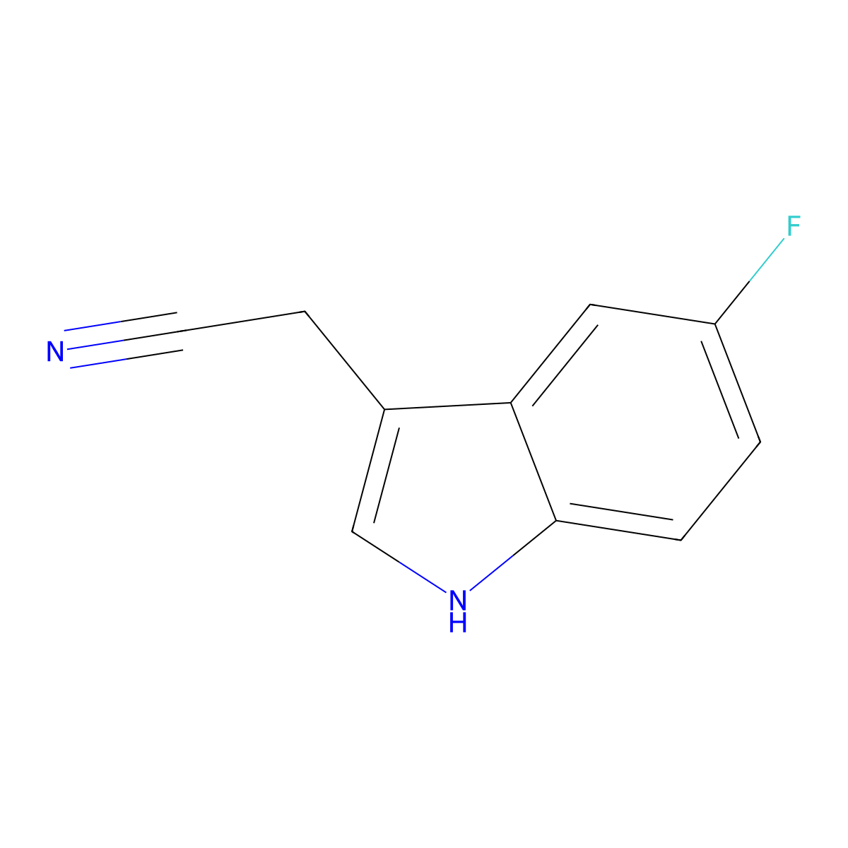 (5-Fluoro-1H-indol-3-yl)acetonitrile molecular structure, CAS 73139-85-2